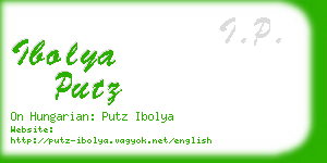 ibolya putz business card